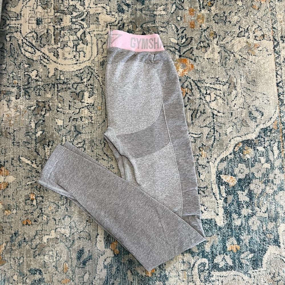Gymshark Pink/Grey Marl Flex Leggings